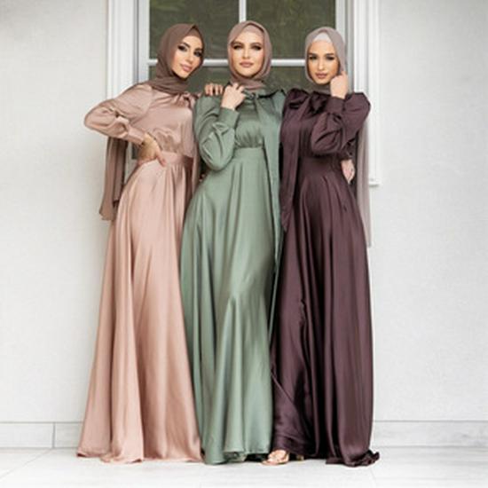 M215# Middle Eastern Muslim Women's Loose Batwing Sleeve Islamic Dress Robe