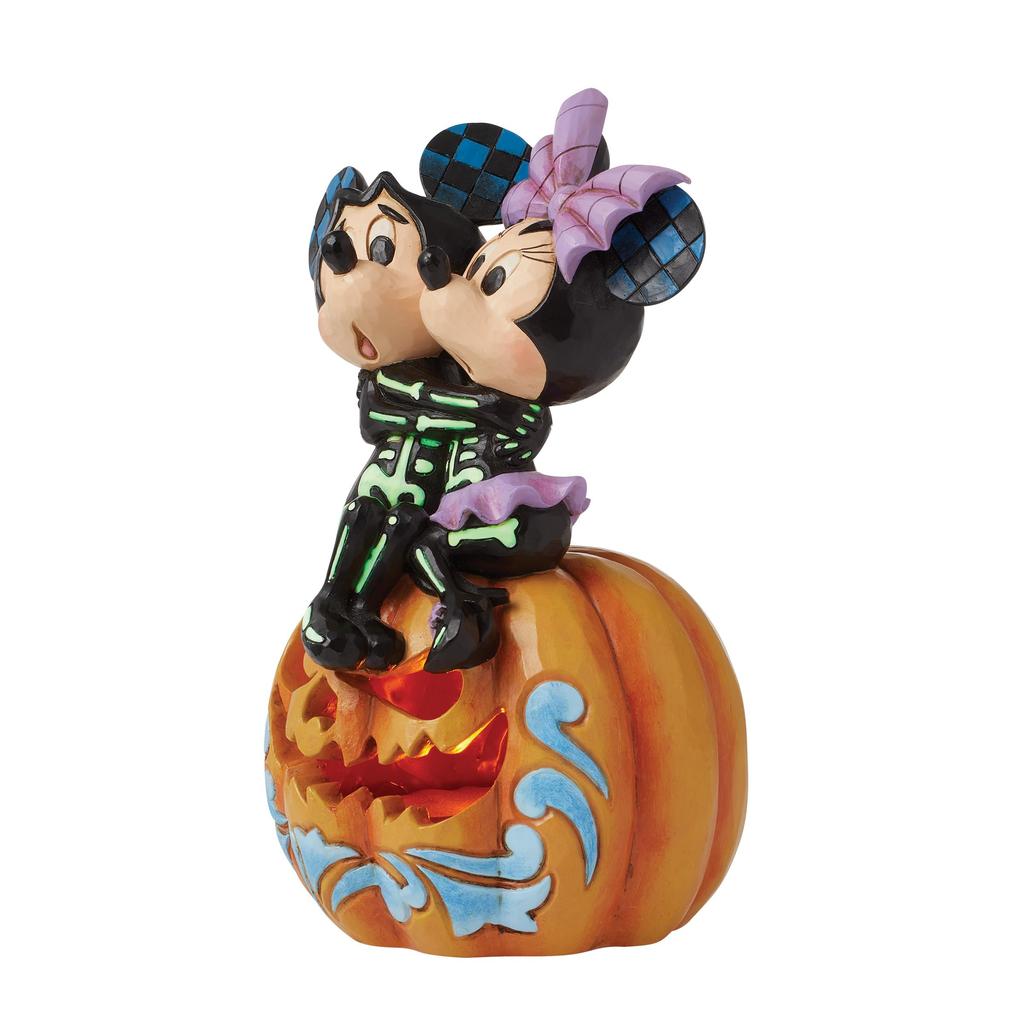 Disney Traditions Mickey & Minnie Scared Skeletons Halloween 6016596