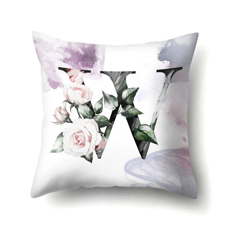 Home Bedroom Sofa Car Decorative Pillowcase Floral Letter  Plant Tree  Cushion Cover