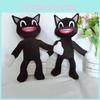 Adorable Black Cartoon Cat Plush Toy Stuffed Doll Perfect For Halloween Decorations