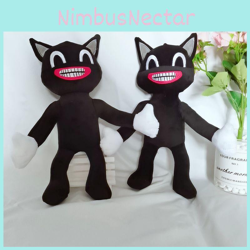 Adorable Black Cartoon Cat Plush Toy Stuffed Doll Perfect For Halloween Decorations
