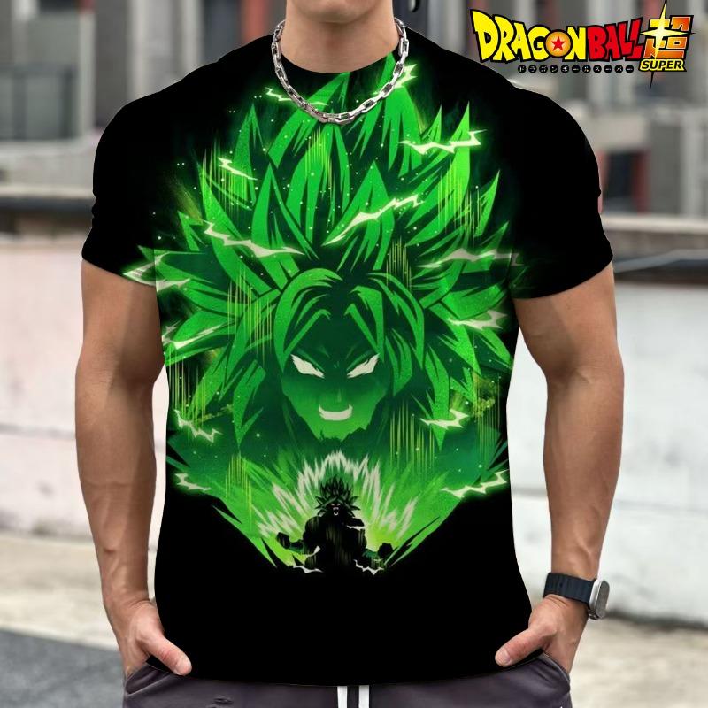 

Летняя футболка Dragon Ball Retro Fitness 2026 Мужская Оверсайз С 3D-печатью Короткий рукав XXS