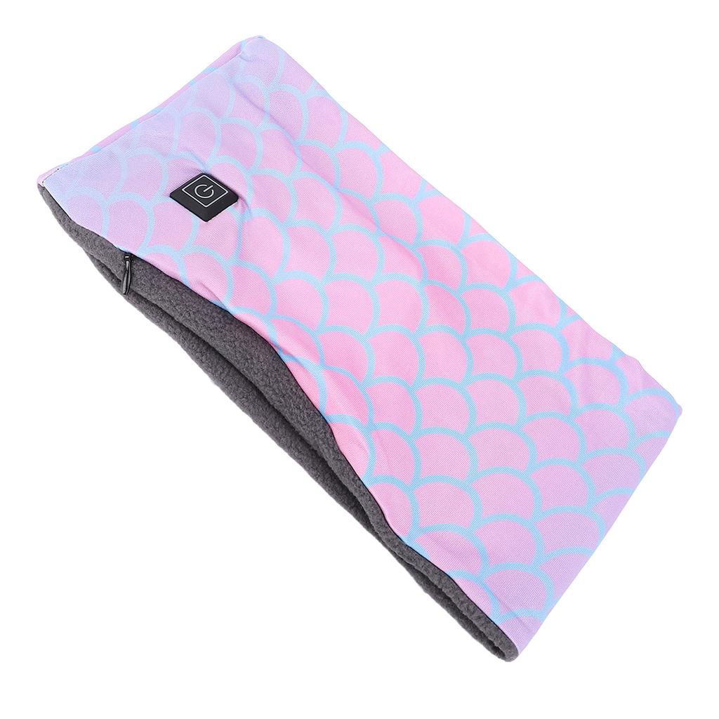 Heated Scarf Women Men Electric Heating USB Powered Neck Warmer for Winter Outdoor Cycling Pink