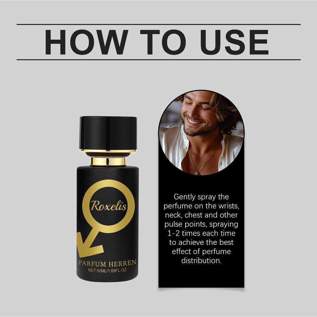 Roxelis Cologne Eau De Toilette Natural Pure Mild Lasting Charming Charm Men's Daily Fragrance