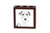 Fox Terrier Wire - Pen Holder with a Dog, Desk Organizer with a Print, Personalized Desk Decoration from the Art-Dog Brand.
