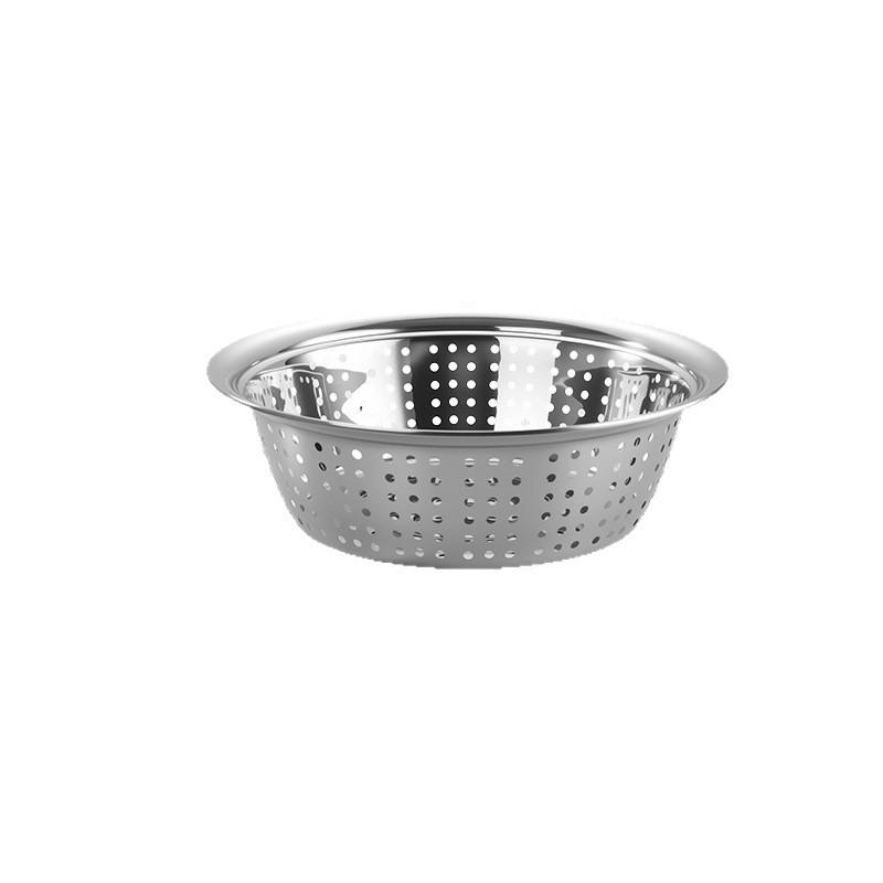 Large Hole Stainless Steel Colander Set for Washing Vegetables and Fruits