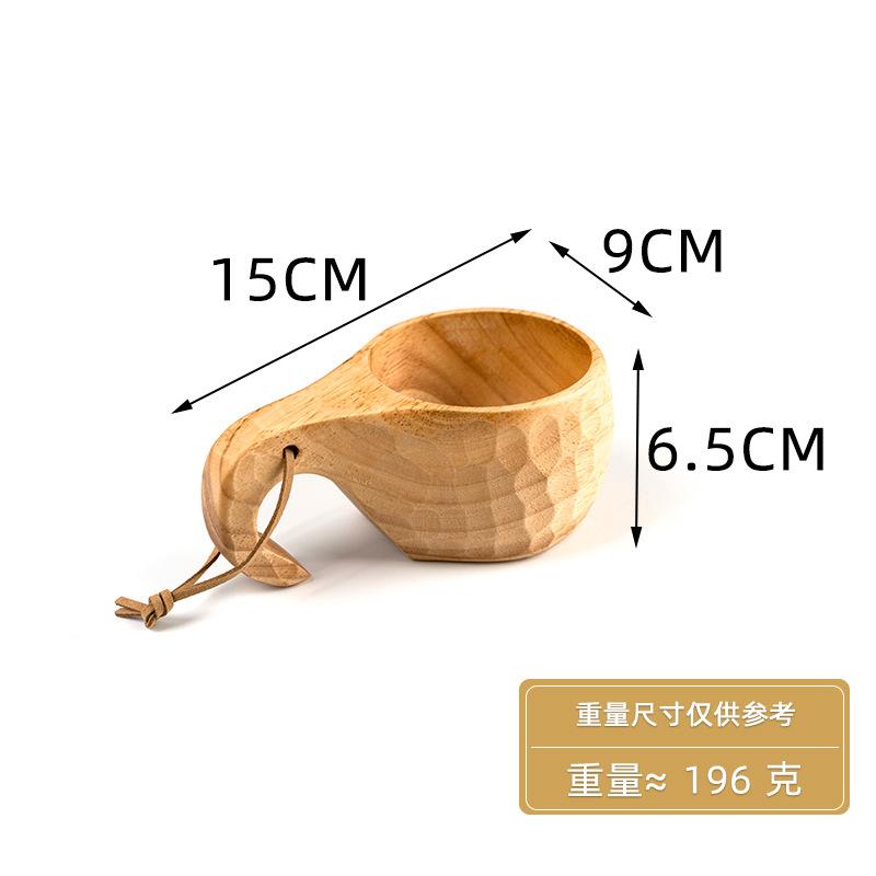 Akazienholz Milchtasse Frühstückstasse Schildkrötenpanzer Finnische Tasse Camping Praktische Tasse Tragbare Outdoor-Tasse Dropshipping Bushcraft