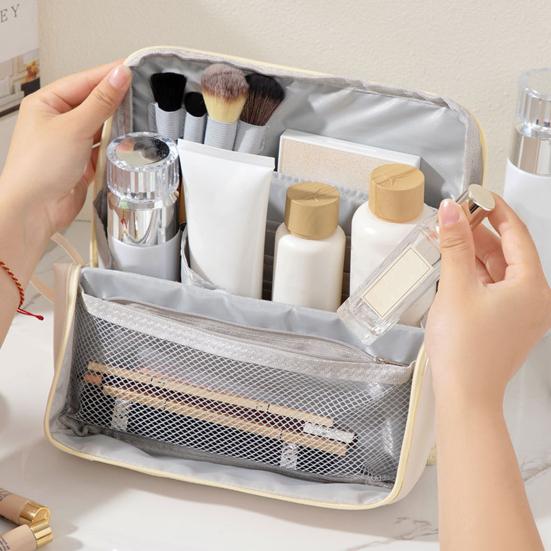 Makeup Bag Large Capacity Zipper Closure Waterproof Multifunctional Travel Toiletry Bag Cosmetic Organizer Case