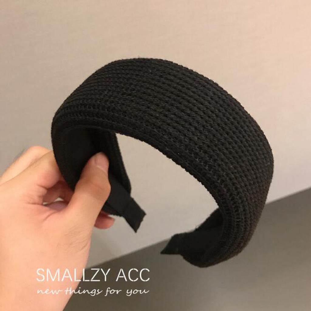 PROLY New Fashion Women's Hair Accessories Solid Color Knitted Hairband Casual Autumn Winter Headwear Headband