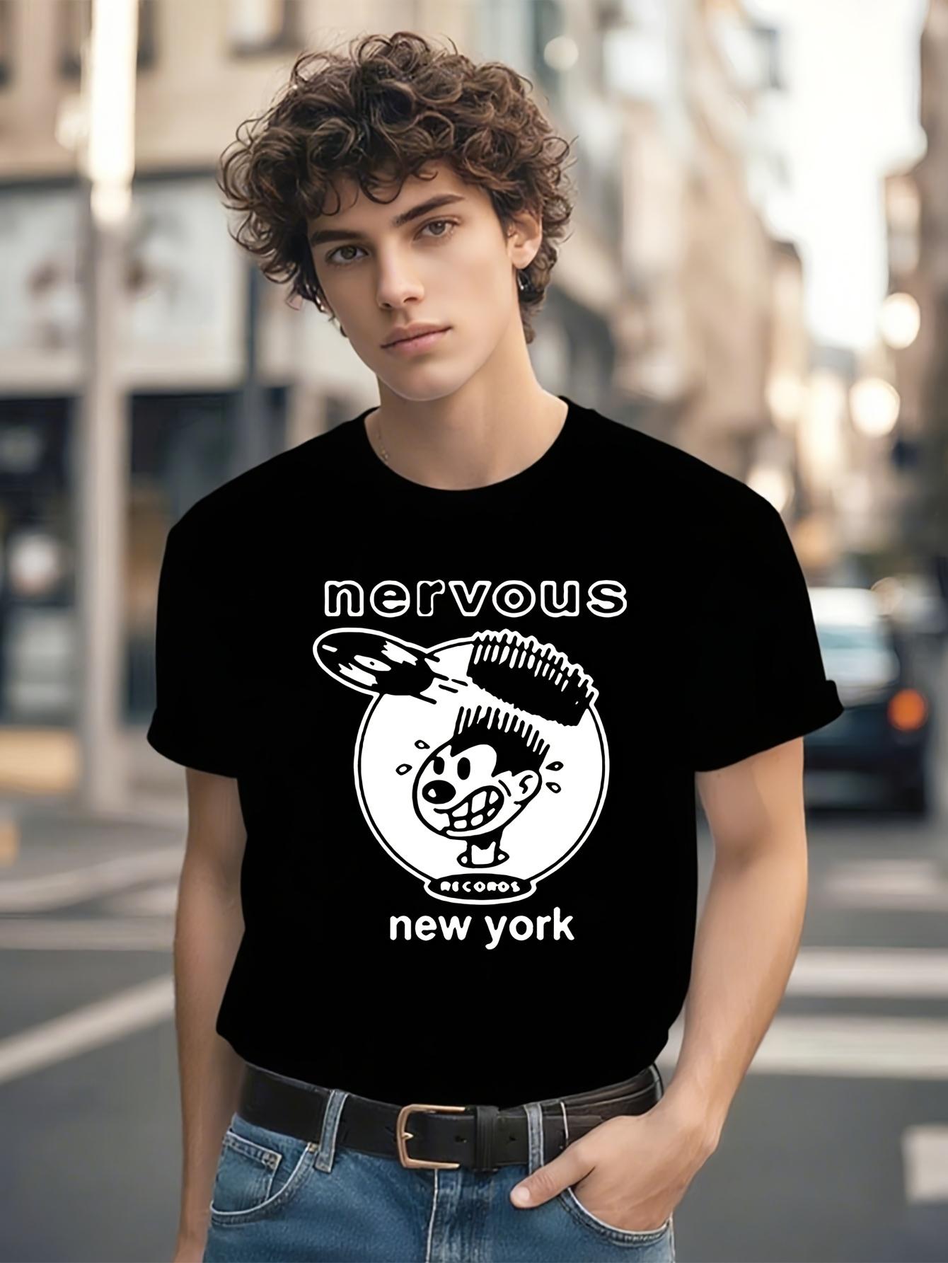 Nervous Records NYC Graphic Tshirt Graphic Tshirt - Black... L