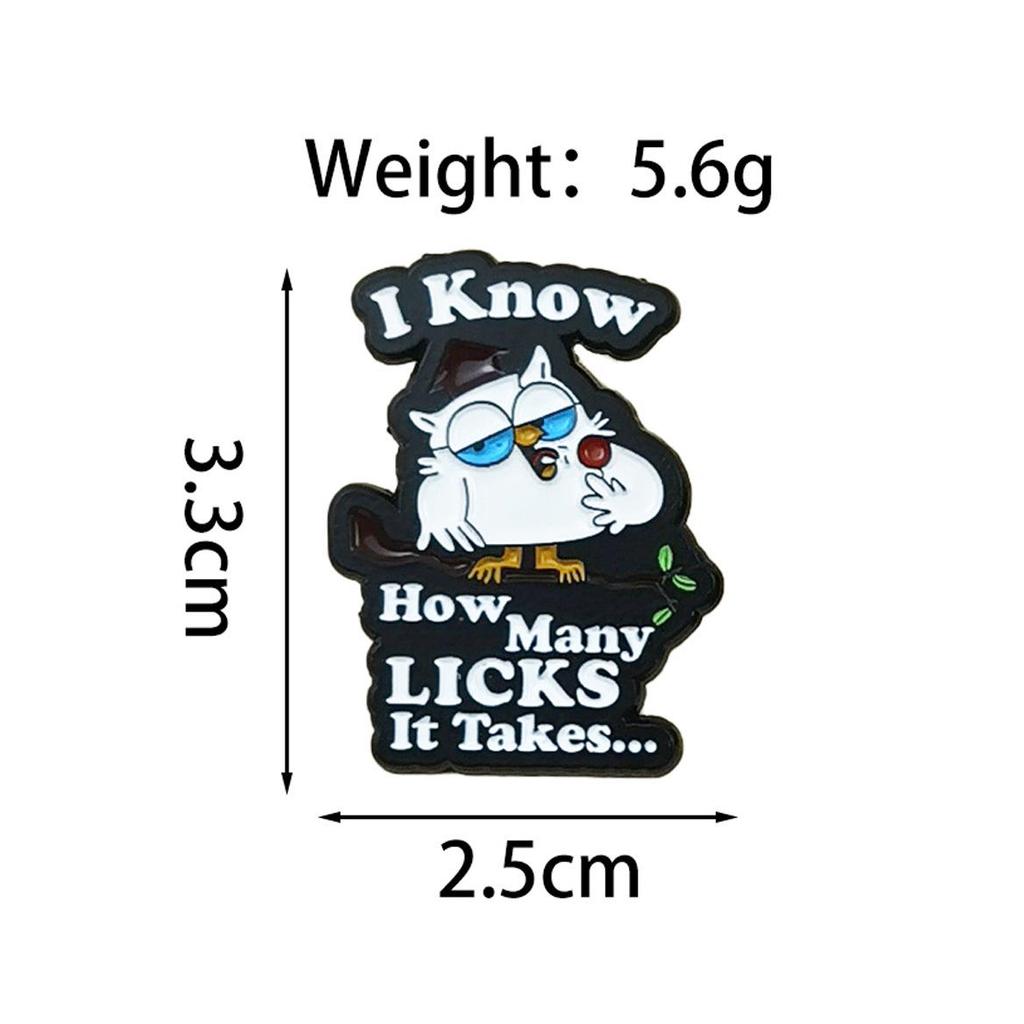 Personalized Cute Cartoon Enamel Quote Brooch - Accessories for Clothes & Bags