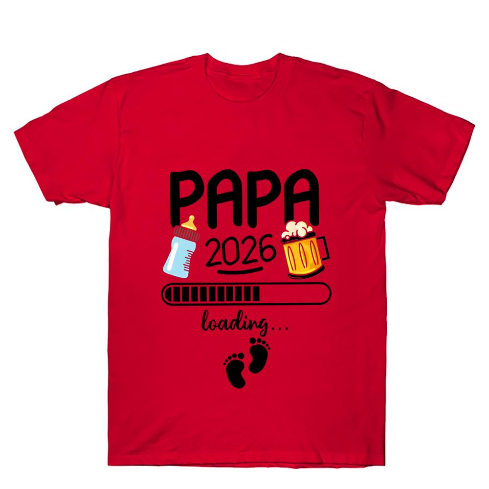 Papa 2026 T Shirt Future Dad French Texts Beer Lovers Father's Day Gift Men Clothing Soft T-shirt Pregnancy Announcement Tshirt