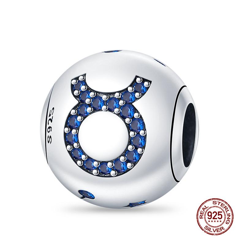 Original Charms Copper Twelve Constellations Charms Beads Fits Womens 3Mm Original Bracelets Necklace Diy Fine Jewelry Gifts