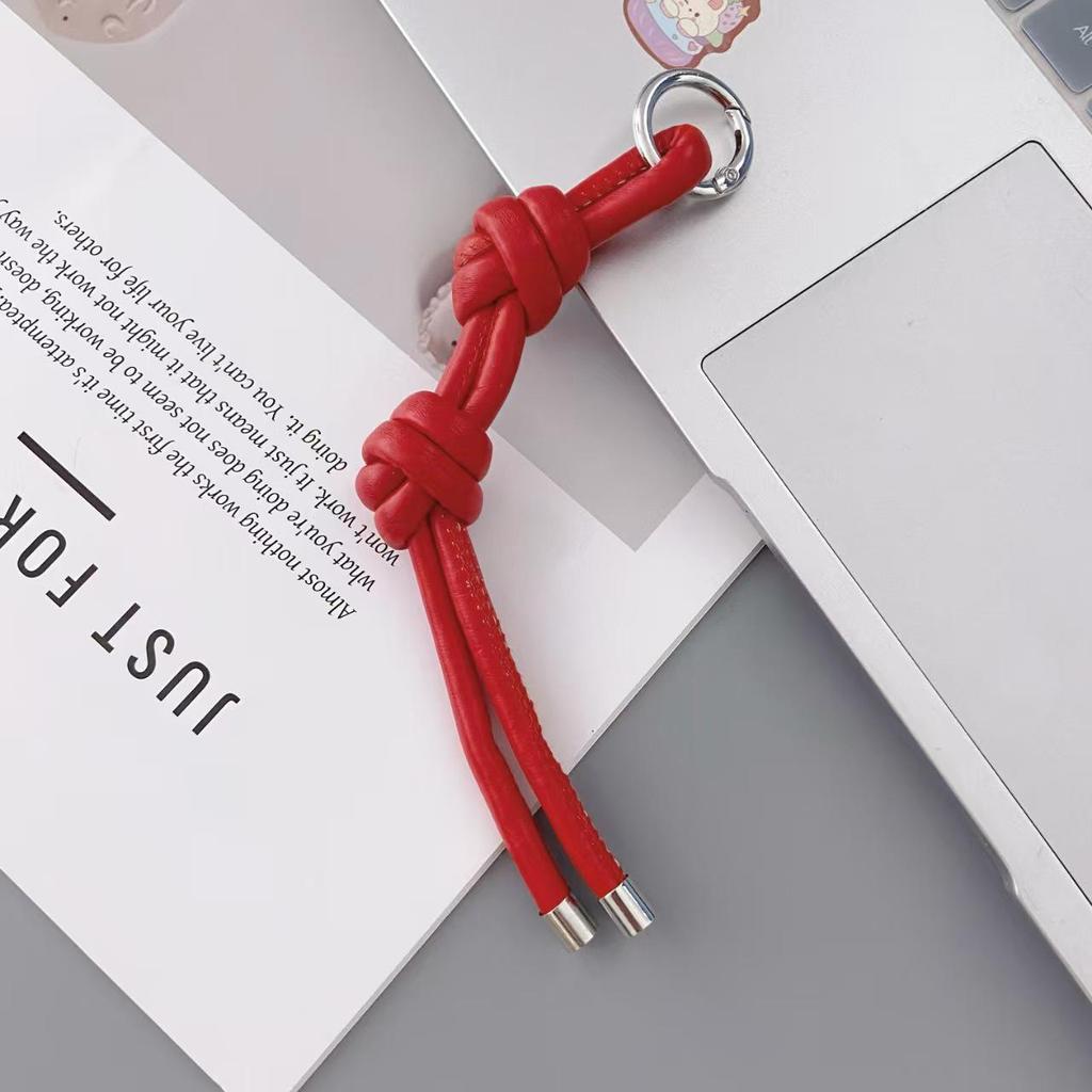 DIY Leather Weaving Car Keychain Pendant - Miu Series Bag Accessory