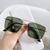 Rectangle Metal Frame Gradient Sunglasses Eyeglasses Colour Sunglasses for Women/Men