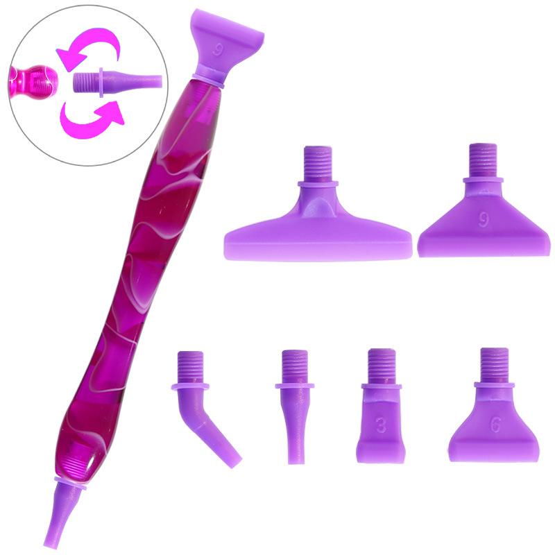 5D Resin Diamond Painting Pen Replacement Pen Heads Point Drill Pens with Clay Suitable for DIY Art Crafts Diamond Painting