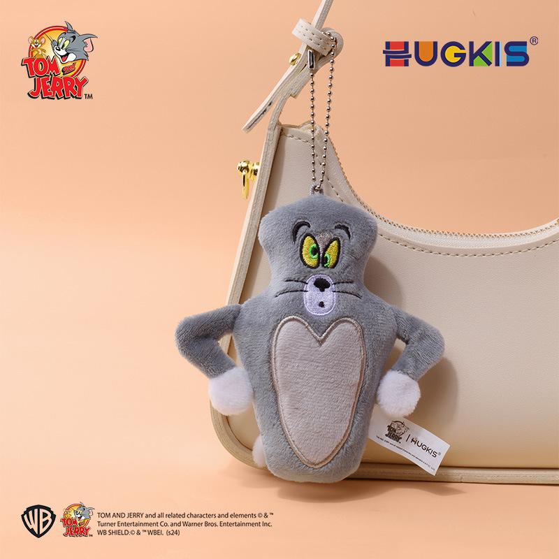 Authentic Tom & Jerry Plush Transforming Keychain Figurine - Cute Cartoon Ornament Birthday Gift