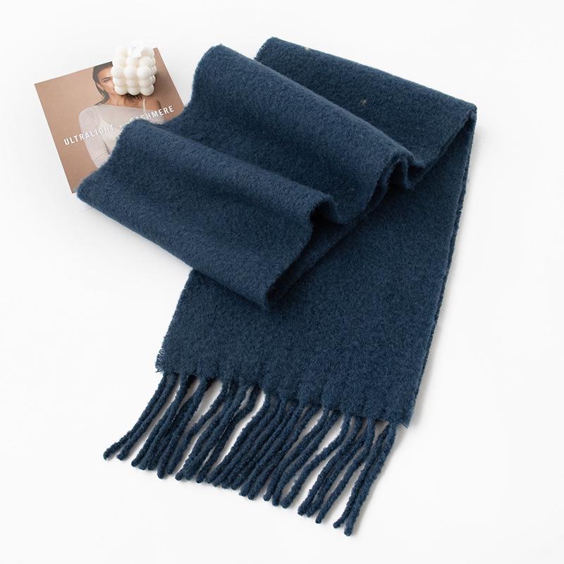 100% Wool Scarf: Autumn/Winter Korean Style, Warm & Versatile Women's Shawl