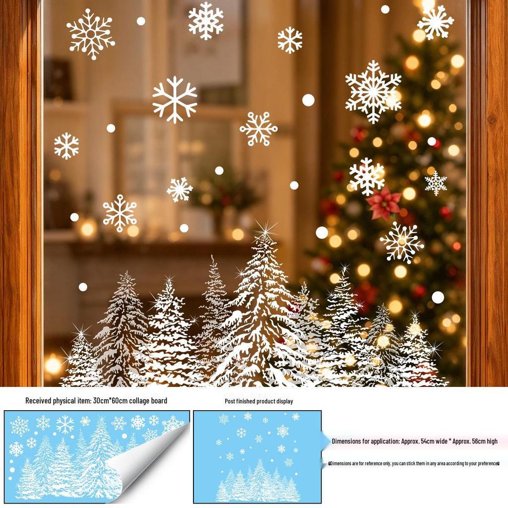 Christmas Snowflake Electrostatic PVC Window Decoration Sticker