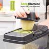 16 in 1 Vegetable Chopper with Handle Kitchen Mandoline Slicer Food Grater Cutter set for Fast Meal Prep and Egg Cutting