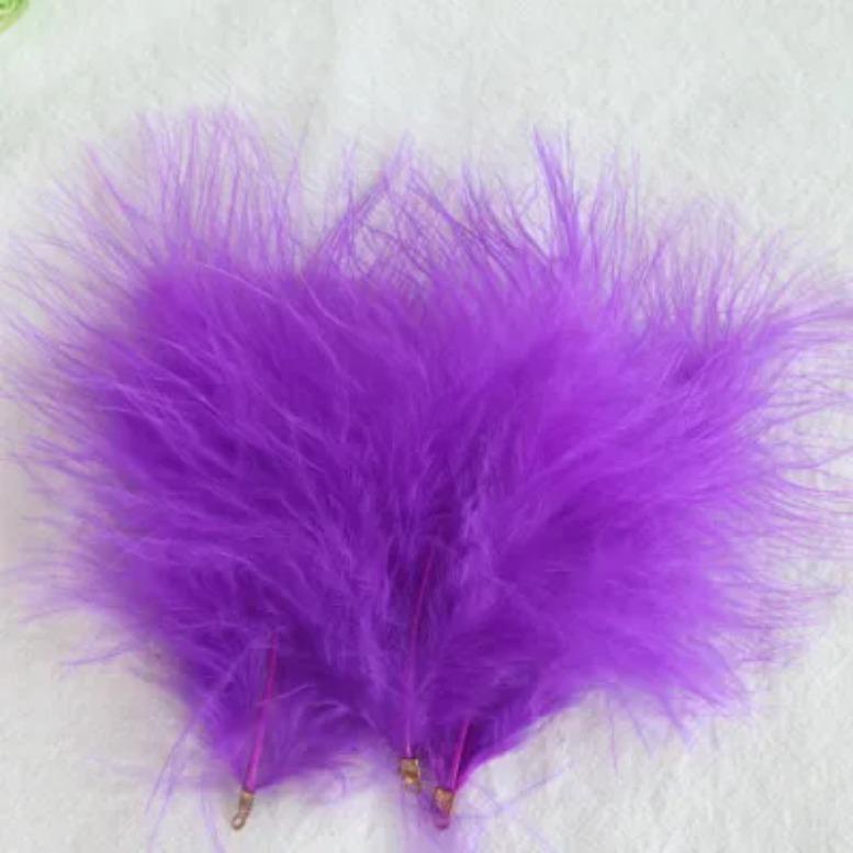FeatherVelvet Feathers with Metal Clip Buckle, Turkey Plumas, DIY Feather Jewelry, Craft, Dream Catcher, Decoration Material, 10-12cm