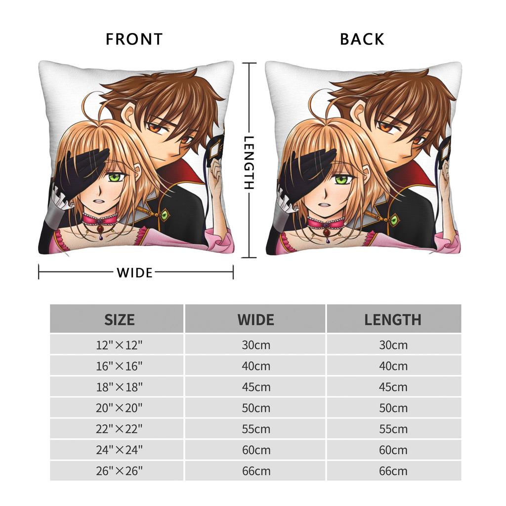 Tsubasa Sakura Syaoran Pillow Case Square Pillow Cover Kawaii Pillowcases For Office Car Home Decor