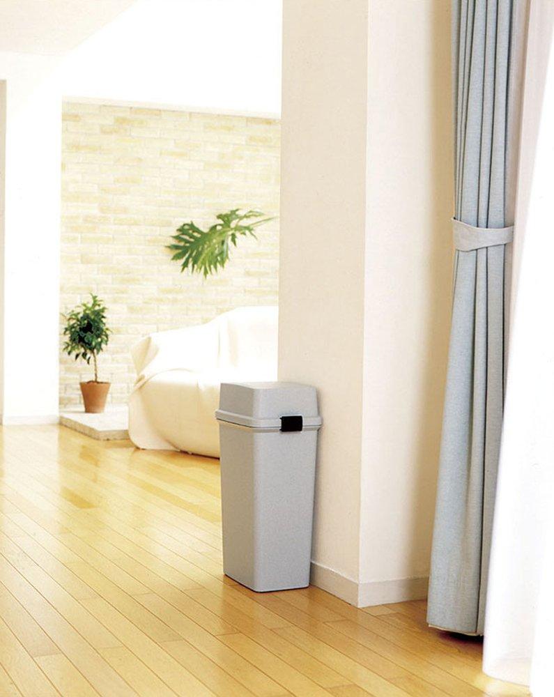 Shinki Gosei Tombo Fab Odpadkový koš 25 litrů Hlavní tělo se zarážkou na sáček Šedý Šířka 23 x Hloubka x Výška 49 cm Vyrobeno v Japonsku 35.5