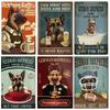 Vintage Hund Metallblechschild Deutscher Schäferhund Co. Bade Seife Wasche Deine Pfoten Poster Badezimmer Toilette Heim Kunst Wanddekor 8x12 Zoll