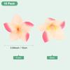 10-Pack Artificial Plumeria Flowers, Fake Silk Heads Flower Hawaiian Plumeria Petal for DIY Crafts/Dress/Wedding/Party Decoration [Champagne+Red,