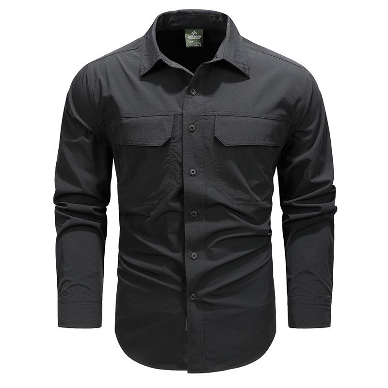 Spring Quick Drying Long Sleeved Shirt, Elastic and Breathable Shirt