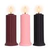 Handmade Soybean Low Temperature Candle 48℃ Drop Scented Candle Roman Pillar Candle Flower Scented Candle Stick Red Black