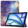For iPad Air 13 (2025)/(2024) Case Tri-Fold Stand Pattern Print Leather Tablet Cover with Auto Wake/Sleep