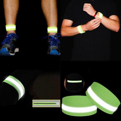 1Pcs Cycling Reflective Strips Leggings Armband Warning Tape Cycling Arm Belt Reflective Straps Night Running Sports Safety