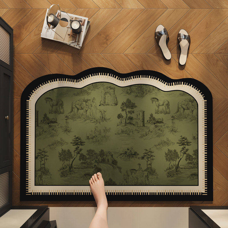 Впитывающий коврик для пола в ванную комнату Входной противоскользящий коврик для пола Быстросохнущий коврик для пола в ванную комнату 40*60cm