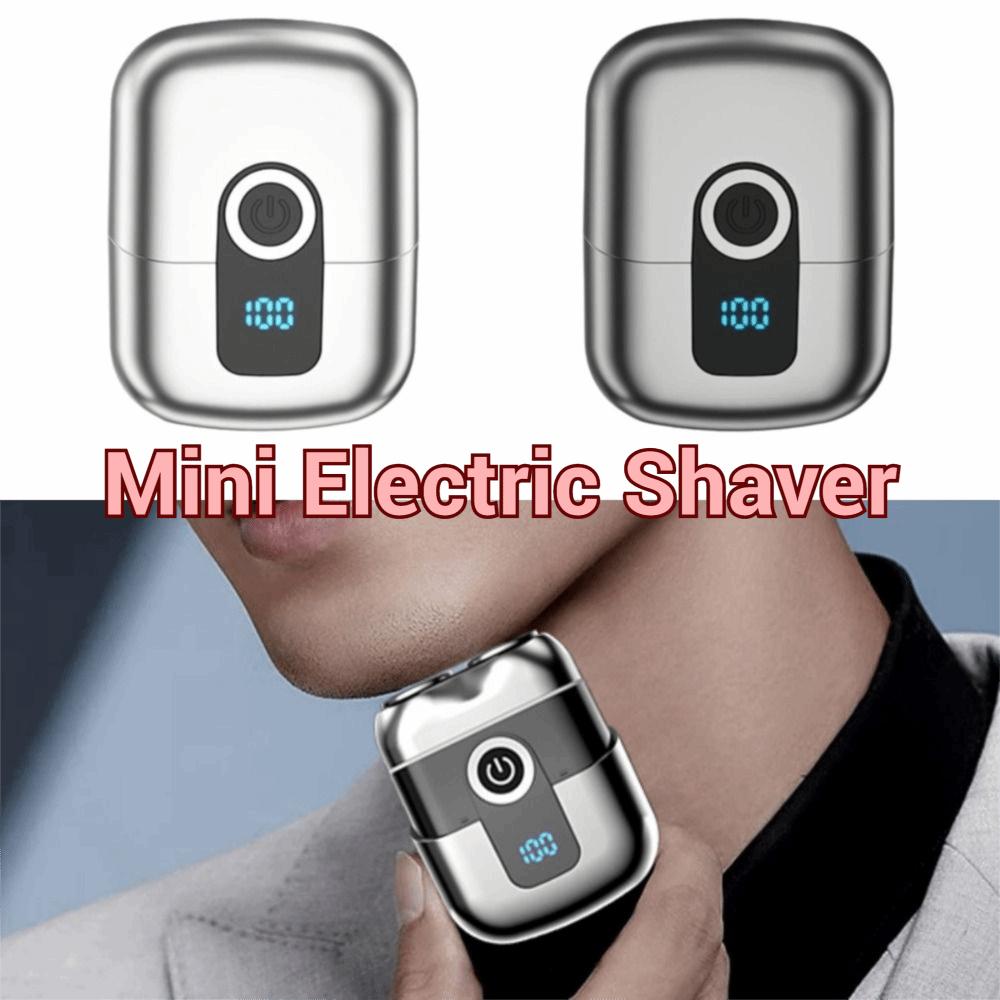 Double Head Mini Electric Shaver Magnetic Floating Men's Beard Trimmer Travel Use