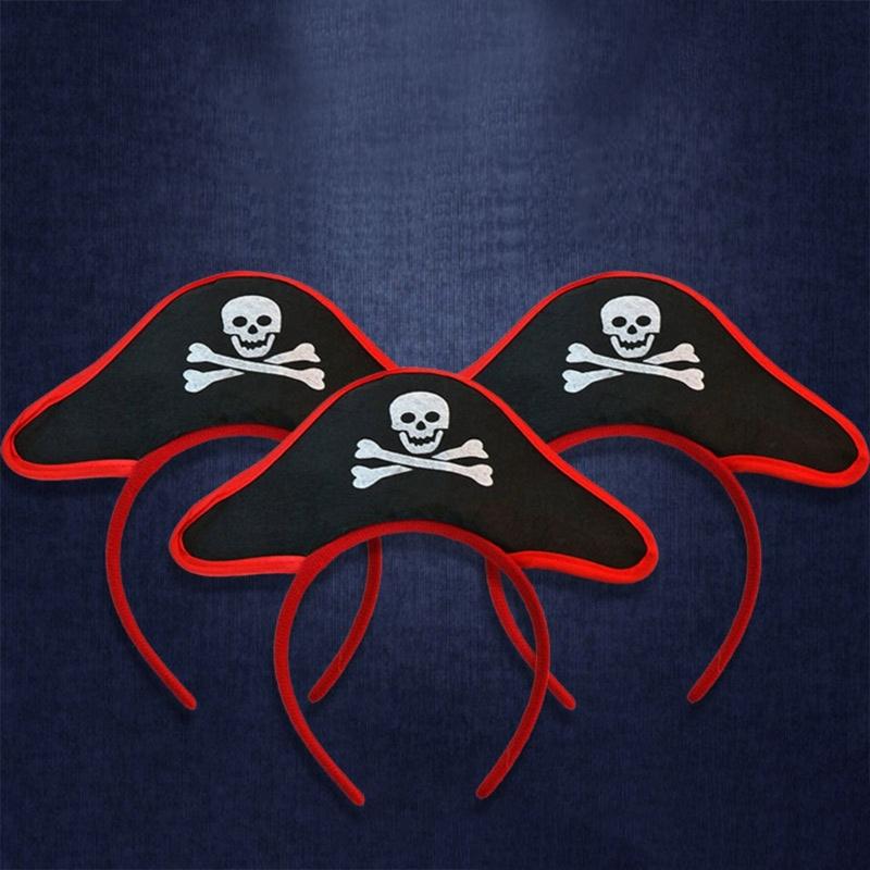 Pirate Hat Headband Halloween Pirate Headband Halloween Tiaras And Crown Hair band Day of Dead Headband Masquerade