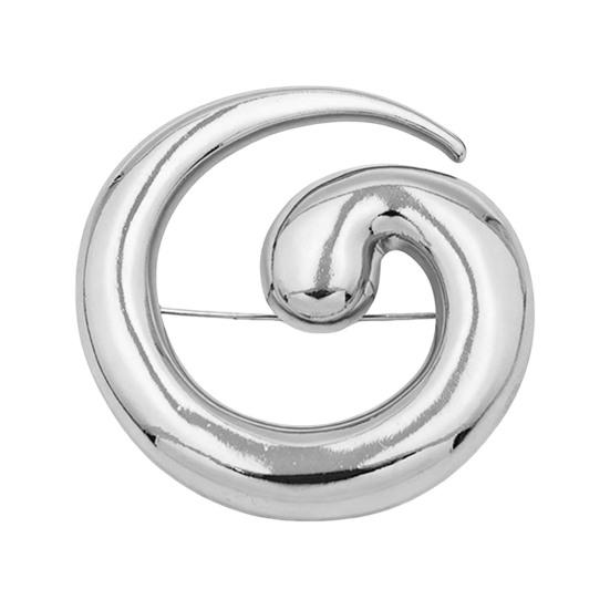 Durable Metal Brooch Minimalist Geometric Spiral Pin, Art Badge for Men Decorative Alloy Pin Women, Coats Suits Sweaters Scarves Clothing Decoration
