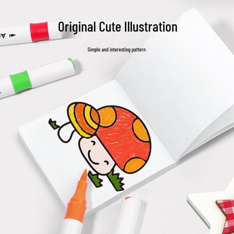 Convenient Mini Coloring Book for Kindergarten Kids: Doodling & Watercolor Fun