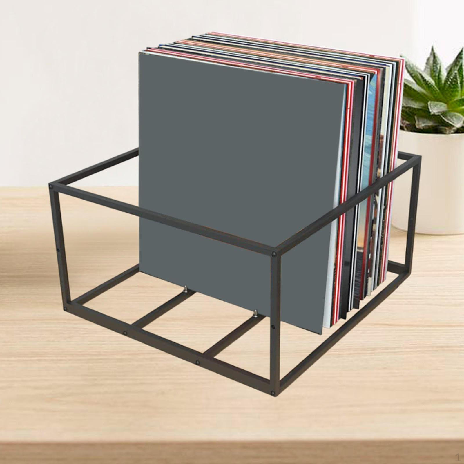 

Vinyl Record Display Stand Albums Storage Holder Steel Multiuse Shelf Rack for