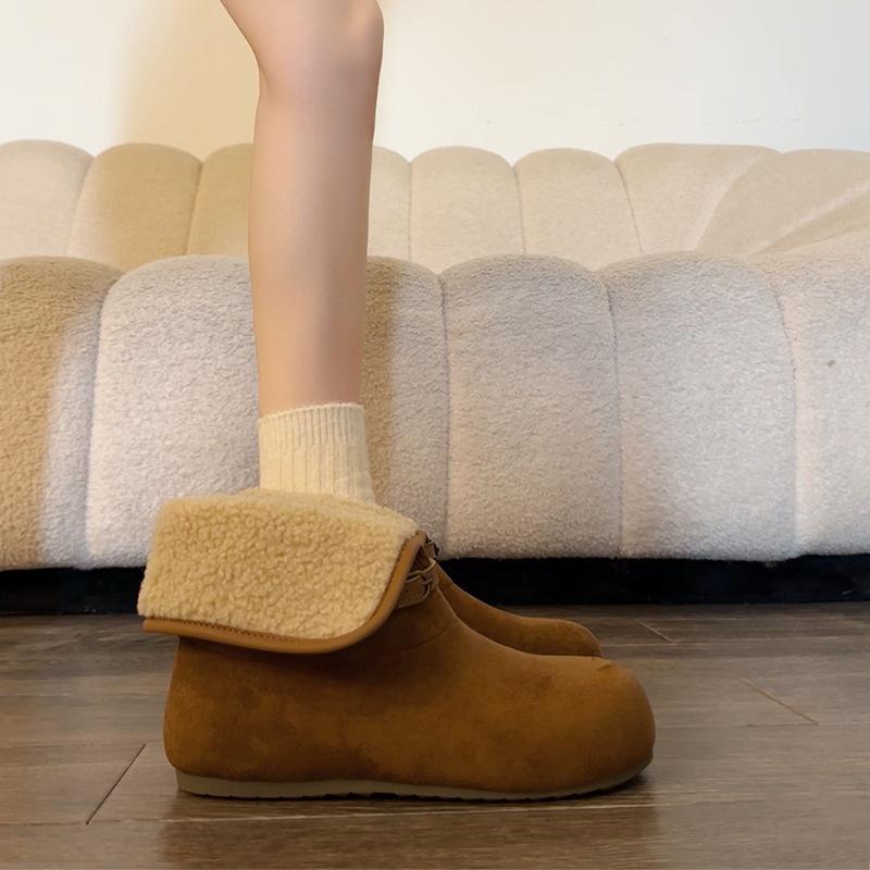 

Women s cold warm padded snow boots thick soles heightened non-slip wear-resistant outdoor leisure sports cotton boots 39 коричневий