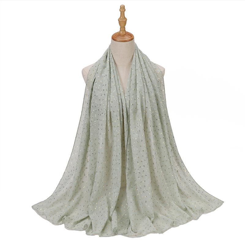 Stamping Chiffon Hijabs For Women Plain Bubble Pearl Scarf Head Hijab Wrap Solid Shawls Headband Foulard Femme Muslim Hijab