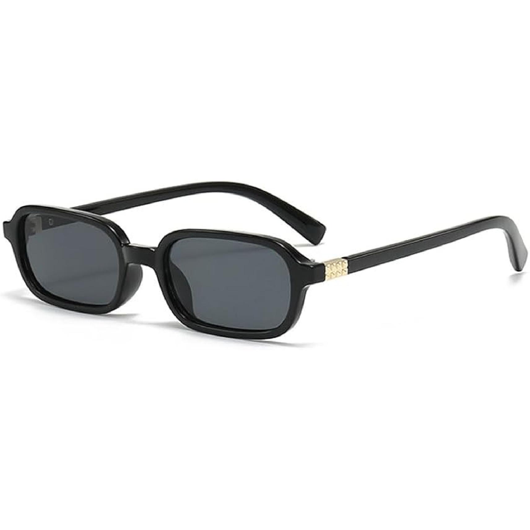 Ridering Trendy Retro 90s Square Sunglasses for Women & Men,Small Narrow Vintage UV Protection Fashionable Sunglasses