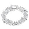 925 Sterling Silver Double Row Frosted Bead Chain Bracelet, Fashionable and Charming Jewelry