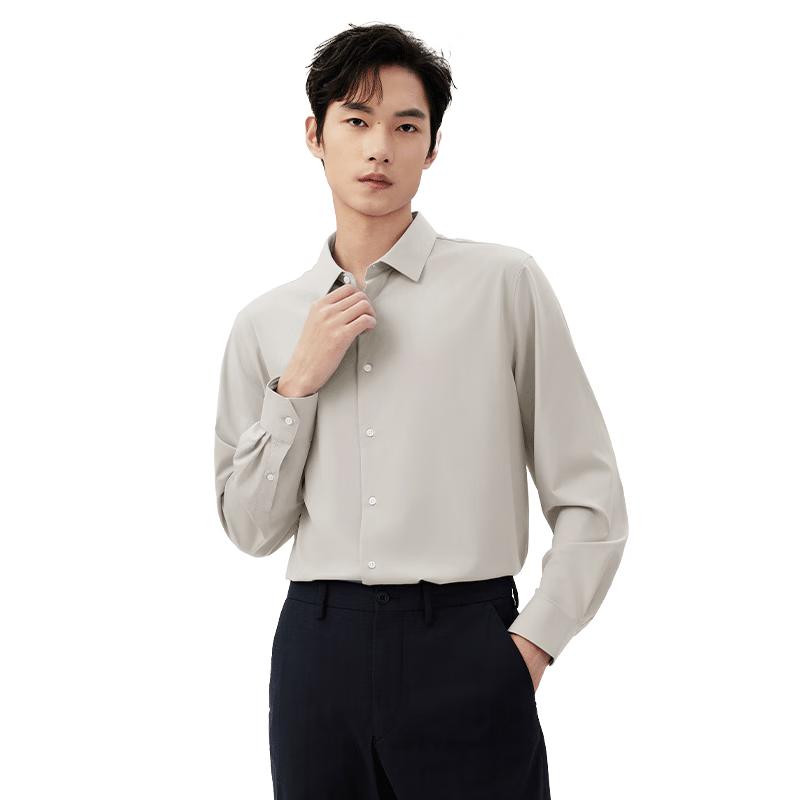 Hodo Men s Modal Blend Long-Sleeve Wrinkle-Free Shirt 180/100B