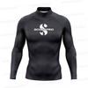 Mens Long Sleeve Surfing Top Quick Dry Tight Fit Swimming Sports