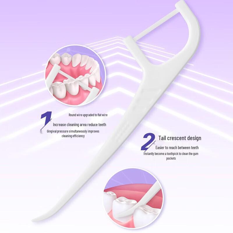 Shuke Bamboo Charcoal & White Dental Floss Sticks