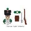 Napoleonic Wars Military Soldiers Building Blocks Sets WW2 MiniFigures French British Fusilier Rifles Bagpiper Weapons Kids Toys