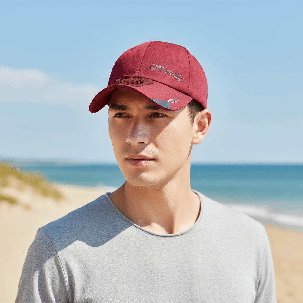 Long-lasting Baseball Cap with Fan Portable Anti-collapse Cooling Peaked Cap Sport