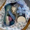 Floral Print Travel Portable Minimalist Large Capacity Soft Storage Makeup Bag