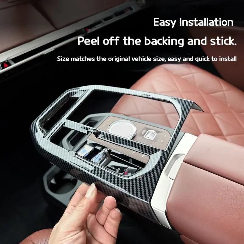 For BMW ix IX40 IX50 M60 -2025 Car carbon fiber rear air conditioner out of trend protection interior decorative accessori